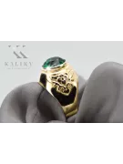 14-кв Желтое золото Изумруд Кольцо Винтаж стиль vrc078y